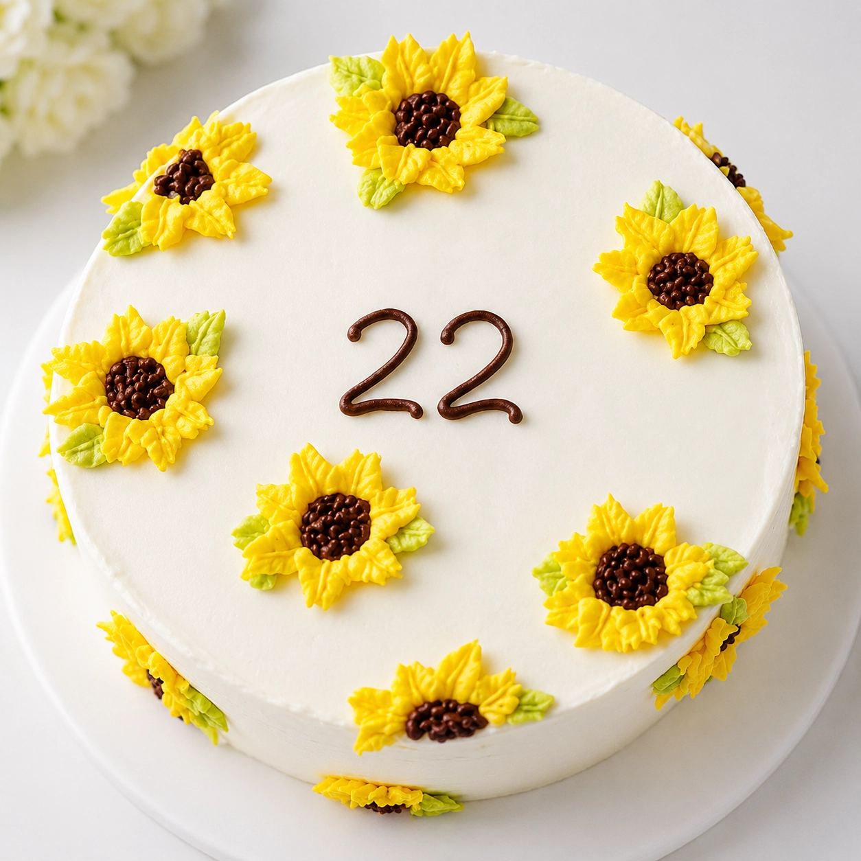 Sunflower Birthday Bento Cake with beautiful sunflower design for birthday celebration and gifting